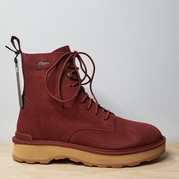 Sorel Women's  Hi-Line Lace Boots Size 8.5  #2009111 Spice, Caribou Buff NWB - Picture 1 of 9